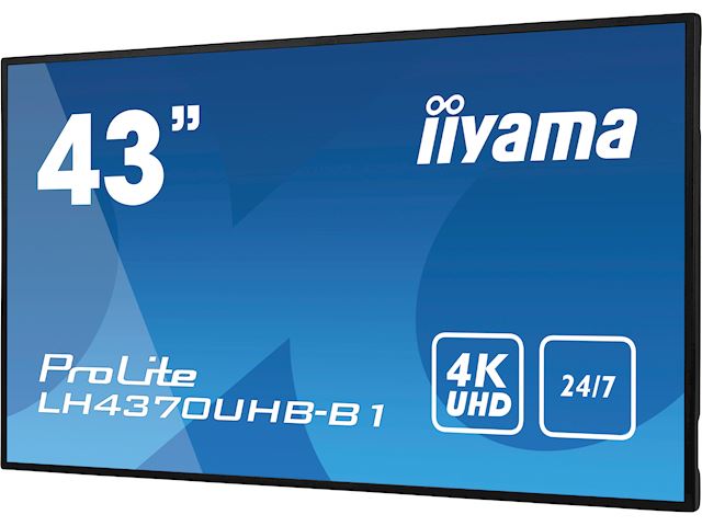 iiyama ProLite monitor LH4370UHB-B1, 43" Professional Digital Signage display with 24/7, 4K UHD and 700cd high brightness image 3