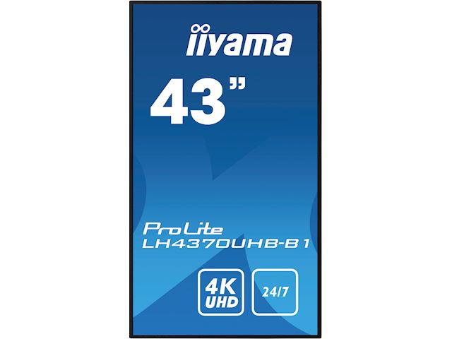 iiyama ProLite monitor LH4370UHB-B1, 43" Professional Digital Signage display with 24/7, 4K UHD and 700cd high brightness image 2
