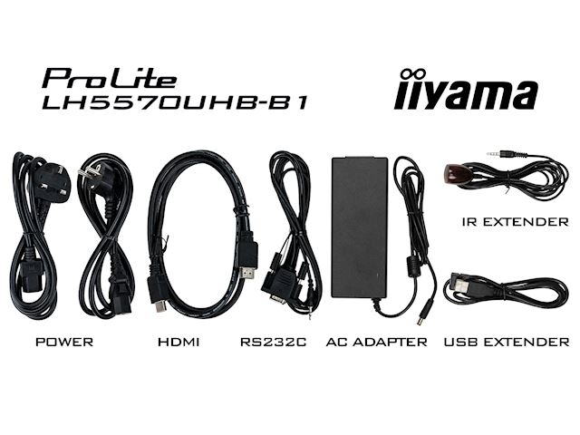 iiyama Prolite monitor LH5570UHB-B1 55” Professional Digital Signage display with 24/7, 4K UHD and 700cd/m² high brightness performance image 4