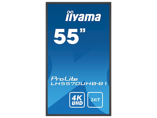 iiyama Prolite monitor LH5570UHB-B1 55” Professional Digital Signage display with 24/7, 4K UHD and 700cd/m² high brightness performance image 3