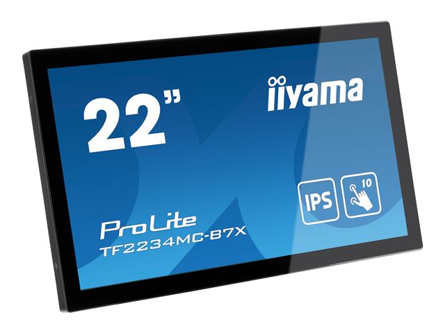 iiyama ProLite monitor TF2234MC-B7X 22", PCap touch through glass, 10pt touch, HDMI, DP, 16:9, IPS, Scratch resistive, Anti-fingerprint coating image 3