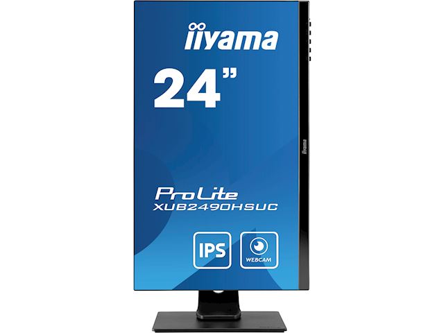 iiyama ProLite monitor XUB2490HSUC-B1 24" IPS, FHD webcam and microphone, Height Adjustable, 3-side borderless design image 2