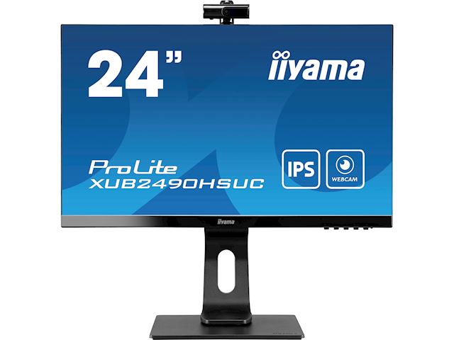 iiyama ProLite monitor XUB2490HSUC-B1 24" IPS, FHD webcam and microphone, Height Adjustable, 3-side borderless design image 4