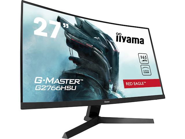 iiyama G-Master Red Eagle curved gaming monitor G2766HSU-B1 27" Black, Full HD, 165Hz, 1ms, FreeSync, HDMI, Display Port, USB Hub image 2