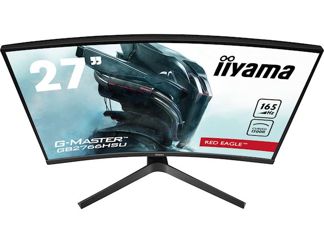 iiyama G-Master Red Eagle curved gaming monitor GB2766HSU-B1 27" Black, Height Adjustable, 165Hz, 1ms, FreeSync, HDMI, Display Port, USB Hub image 2