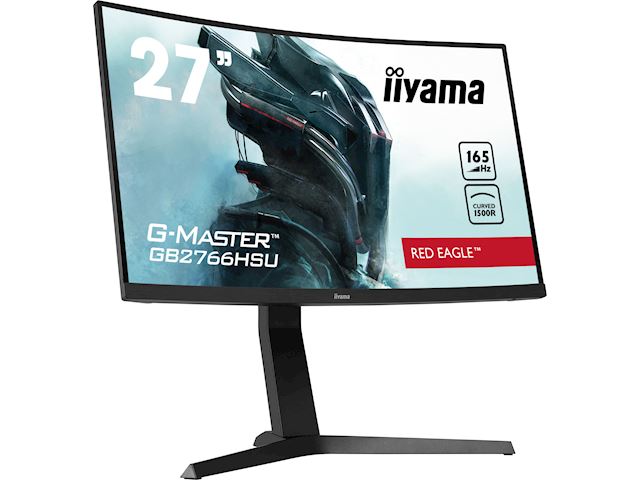iiyama G-Master Red Eagle curved gaming monitor GB2766HSU-B1 27" Black, Height Adjustable, 165Hz, 1ms, FreeSync, HDMI, Display Port, USB Hub image 1