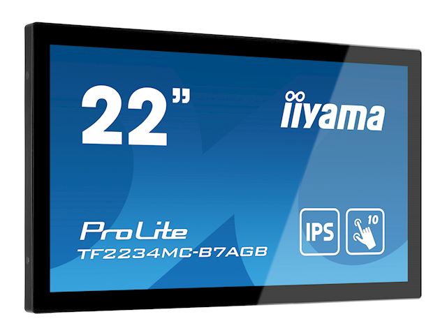 iiyama ProLite monitor TF2234MC-B7AGB 22", PCap touch through glass, 10pt touch, Anti-glare, HDMI, DP, 16:9, IPS, Scratch resistive, Anti-fingerprint coating image 2