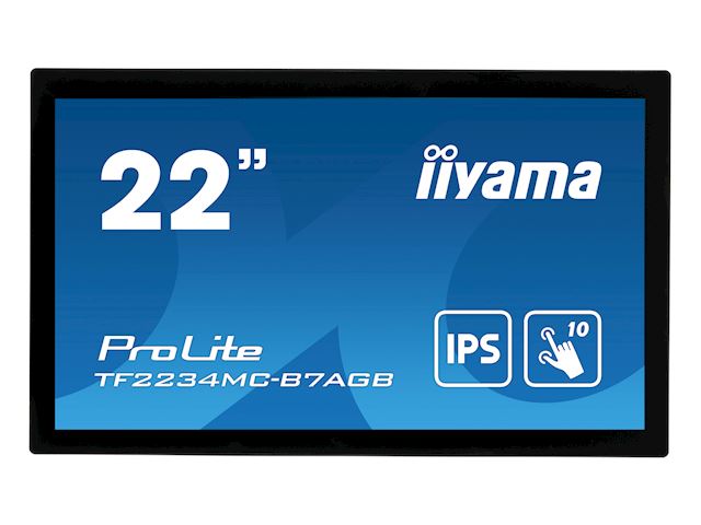 iiyama ProLite monitor TF2234MC-B7AGB 22", PCap touch through glass, 10pt touch, Anti-glare, HDMI, DP, 16:9, IPS, Scratch resistive, Anti-fingerprint coating image 0