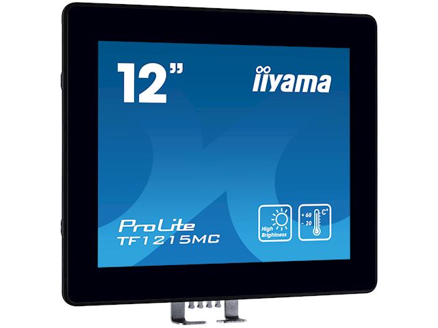 iiyama Prolite monitor TF1215MC-B1 12.1" Black, 1024 x 768 resolution, Projective Capacitive 10pt Touch, touchscreen solution for pick-up points image 2