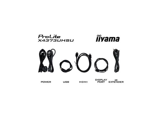 iiyama Prolite monitor X4373UHSU-B1 VA LED, 4K, Picture-by-Picture, USB hub, flicker free, Daisychain image 7