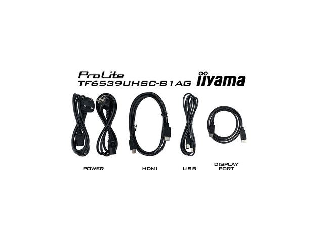 iiyama Prolite monitor TF6539UHSC-B1AG 65" Black, IPS, Anti Glare, 4K UHD,  Projective Capacitive 50pt Touch, 24/7, Landscape/Portrait/Face-up, Open Frame image 6