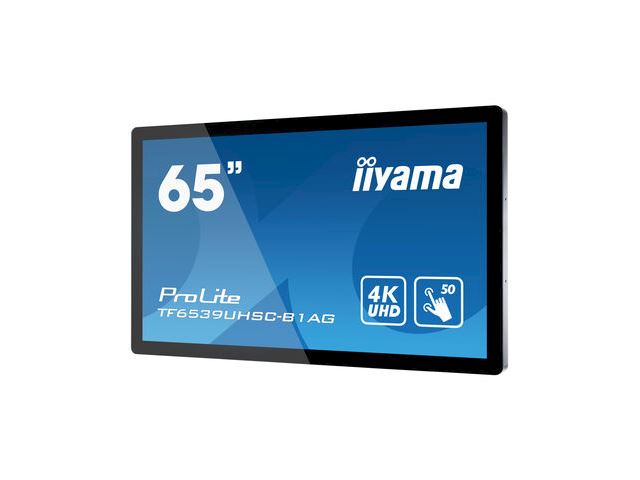 iiyama Prolite monitor TF6539UHSC-B1AG 65" Black, IPS, Anti Glare, 4K UHD,  Projective Capacitive 50pt Touch, 24/7, Landscape/Portrait/Face-up, Open Frame image 4