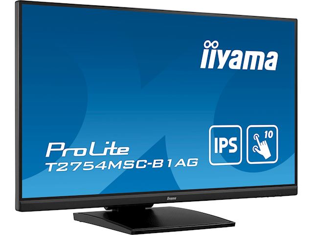 iiyama ProLite touch screen monitor T2754MSC-B1AG 27" Black, IPS, Full HD, Projective Capacitive 10pt touch, HDMI, Anti-Glare image 2