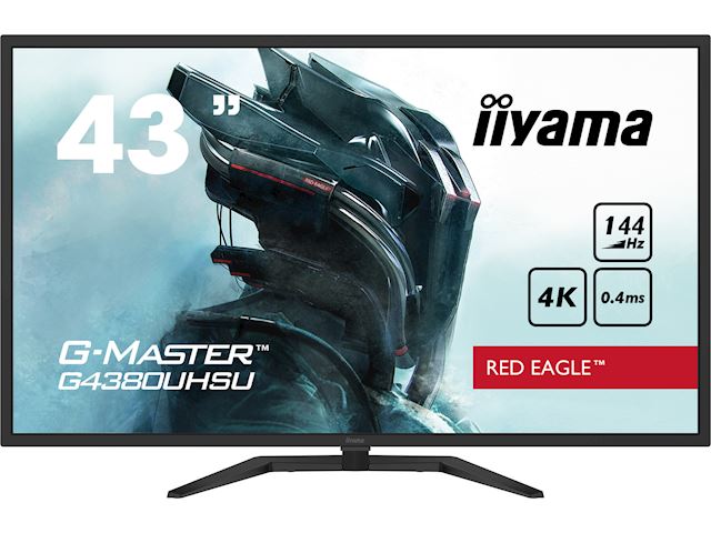 iiyama G-Master Red Eagle gaming monitor G4380UHSU-B1 43" Black, VA panel, 144hz, 4K, 0.4ms, FreeSync, HDMI/DisplayPort with USB Hub image 0