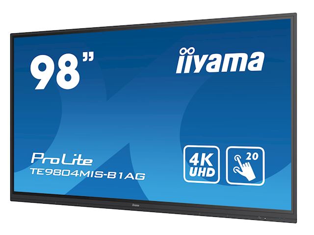 iiyama ProLite TE9804MIS-B1AG 98", 4k UHD, Infrared 20pt touch, 24/7, IPS, Anti-glare coating, HDMI, 32GB internal memory, Wifi module included image 3