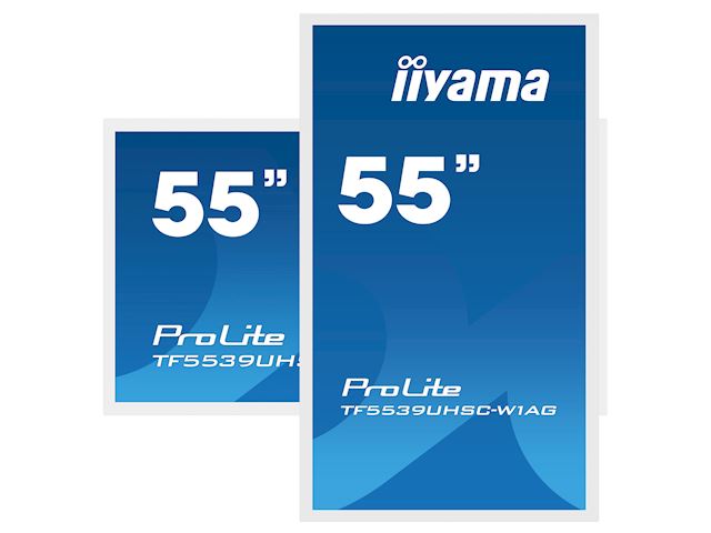 iiyama Prolite monitor TF5539UHSC-W1AG 55" White, IPS, Anti Glare, 4K,  Projective Capacitive 15pt Touch, 24/7, Landscape/Portrait/Face-up, Open Frame image 3