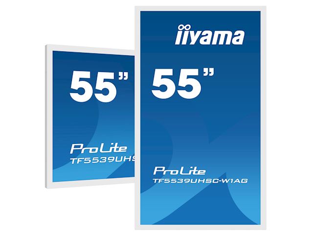 iiyama Prolite monitor TF5539UHSC-W1AG 55" White, IPS, Anti Glare, 4K,  Projective Capacitive 15pt Touch, 24/7, Landscape/Portrait/Face-up, Open Frame image 4