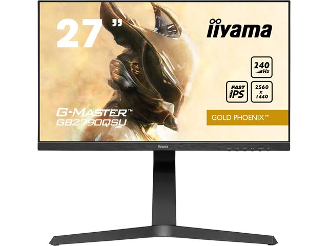 iiyama G-Master Gold Phoenix gaming monitor GB2790QSU-B1 27", 2560 x 1440, 1ms, FreeSync Premium, Display Port, 240hz refresh rate, Height Adjustable image 1