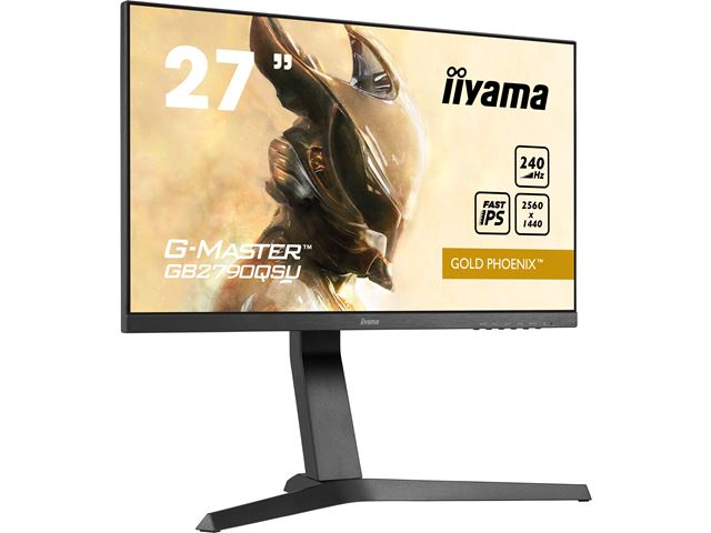 iiyama G-Master Gold Phoenix gaming monitor GB2790QSU-B1 27", 2560 x 1440, 1ms, FreeSync Premium, Display Port, 240hz refresh rate, Height Adjustable image 3