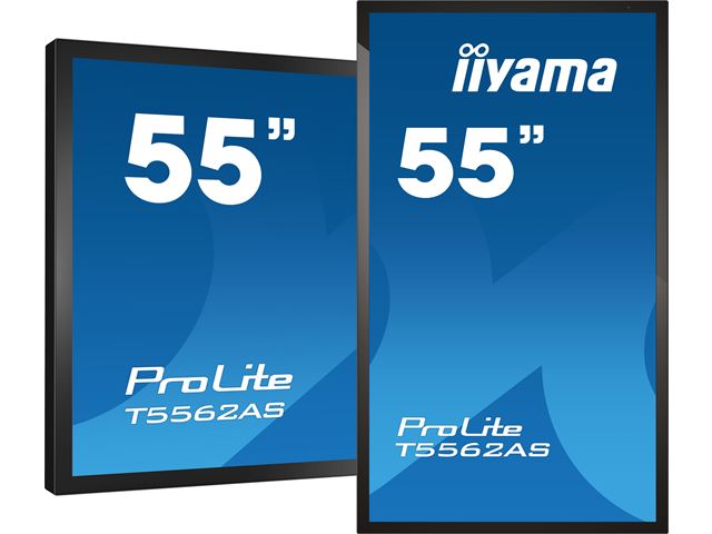 iiyama ProLite monitor T5562AS-B1 55", P-Cap 20pt Touch, 4K, VA panel Touch Screen with Android OS image 0
