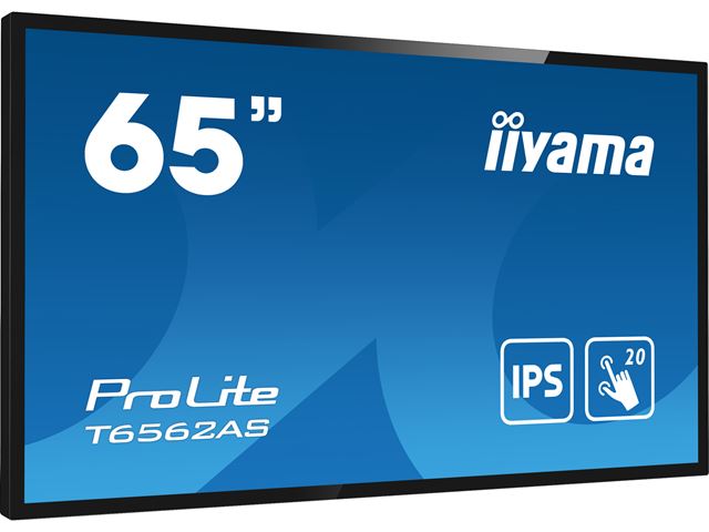 iiyama ProLite T6562AS-B1 65", 4k UHD, Integrated annotation software, PCAP 20pt touch, IPS, 24/7, HDMI, Anti-Glare image 2