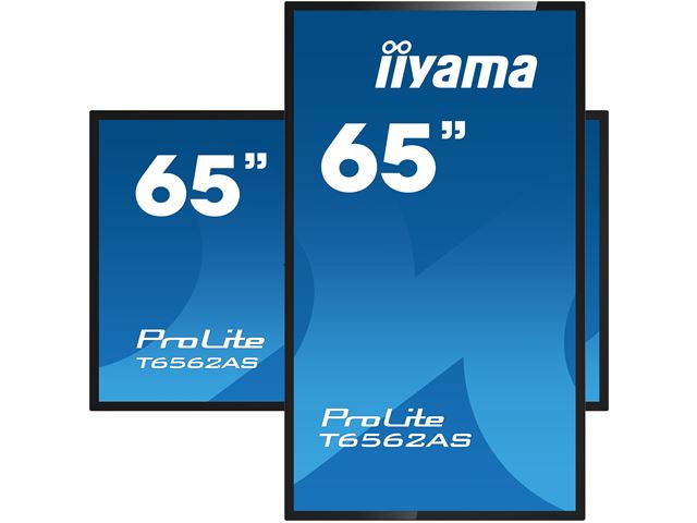 iiyama ProLite T6562AS-B1 65", 4k UHD, Integrated annotation software, PCAP 20pt touch, IPS, 24/7, HDMI, Anti-Glare image 3
