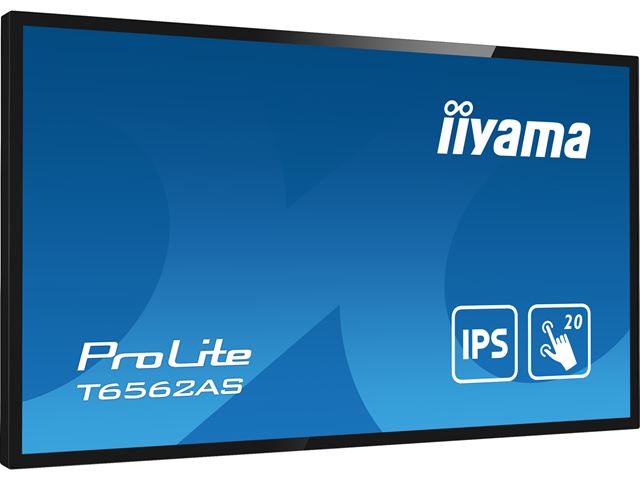 iiyama ProLite T6562AS-B1 65", 4k UHD, Integrated annotation software, PCAP 20pt touch, IPS, 24/7, HDMI, Anti-Glare image 4