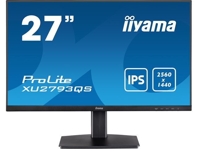 iiyama ProLite XU2793QS-B1 monitor, 3-side borderless, IPS, WQHD res, HDMI, DisplayPort, Flicker free and Blue light reducer  image 0