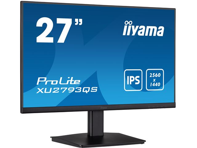 iiyama ProLite XU2793QS-B1 monitor, 3-side borderless, IPS, WQHD res, HDMI, DisplayPort, Flicker free and Blue light reducer  image 1
