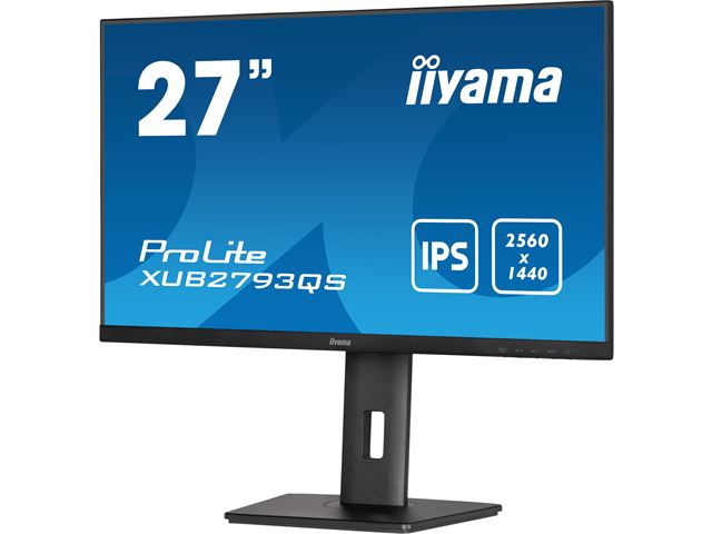 iiyama ProLite XUB2793QS-B1 height adjustable monitor, 3-side borderless, IPS, WQHD res, HDMI, DisplayPort, Flicker free and Blue light reducer  image 4