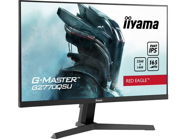 iiyama G-Master Red Eagle gaming monitor G2770QSU-B1 27" Black, Ultra Slim Bezel, IPS, 165Hz, 0.5ms, FreeSync, HDMI, Display Port, USB Hub image 1