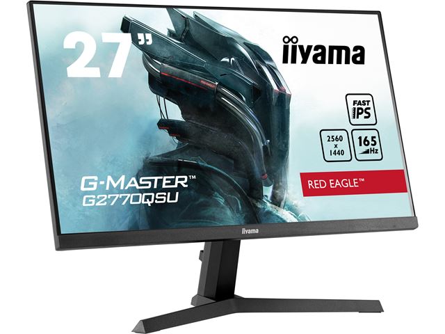 iiyama G-Master Red Eagle gaming monitor G2770QSU-B1 27" Black, Ultra Slim Bezel, IPS, 165Hz, 0.5ms, FreeSync, HDMI, Display Port, USB Hub image 9