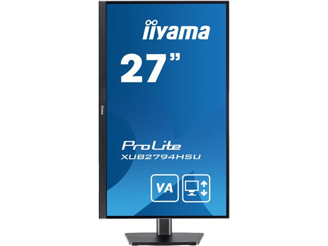 iiyama ProLite XUB2794HSU-B1, Height Adjustable 27" Ultra Slim, VA, HDMI, 3-side-borderless design monitor image 1