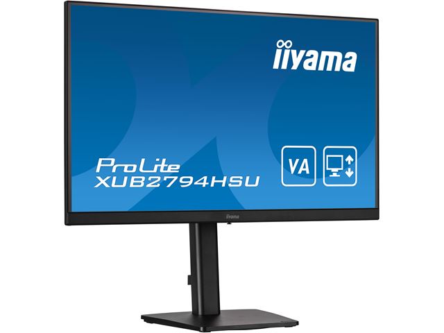 iiyama ProLite XUB2794HSU-B1, Height Adjustable 27" Ultra Slim, VA, HDMI, 3-side-borderless design monitor image 3