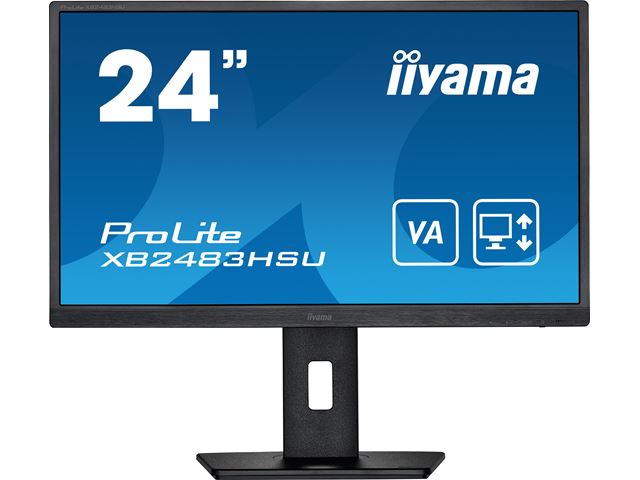 iiyama ProLite monitor XB2483HSU-B5 24" VA, Full HD, Black, HDMI, Display Port USB Hub, Height Adjustable image 0