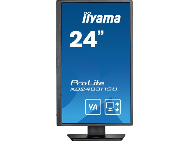 iiyama ProLite monitor XB2483HSU-B5 24" VA, Full HD, Black, HDMI, Display Port USB Hub, Height Adjustable image 1