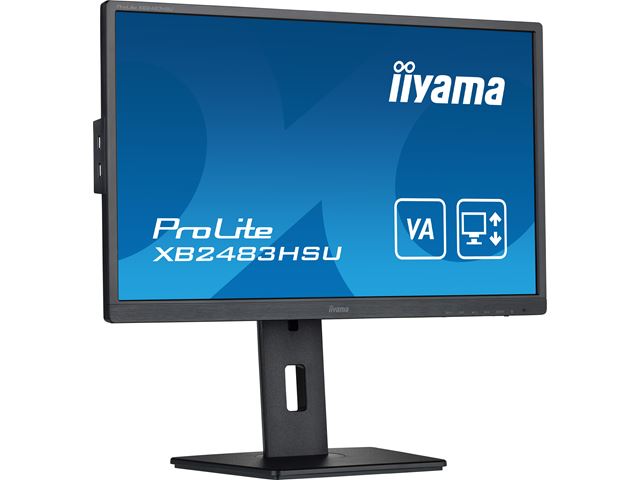 iiyama ProLite monitor XB2483HSU-B5 24" VA, Full HD, Black, HDMI, Display Port USB Hub, Height Adjustable image 3