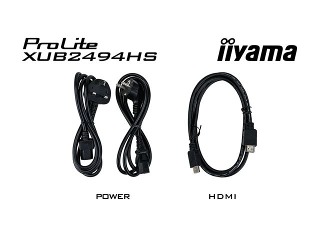 iiyama ProLite monitor XUB2494HS-B2 24", VA panel, Height Adjustable, Black, 3-side borderless bezel, HDMI, Display Port image 4
