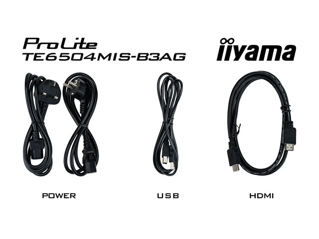 iiyama Prolite monitor TE6504MIS-B3AG 65" Black, IPS, Anti Glare, 4K, 20pt Touch, 24/7, Landscape, PureTouch-IR, Screen share Pro image 12