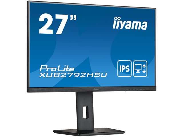 iiyama ProLite Monitor XUB2792HSU-B5 27", Black, Height Adjustable, IPS Panel, USB hub, HDMI, DP image 2
