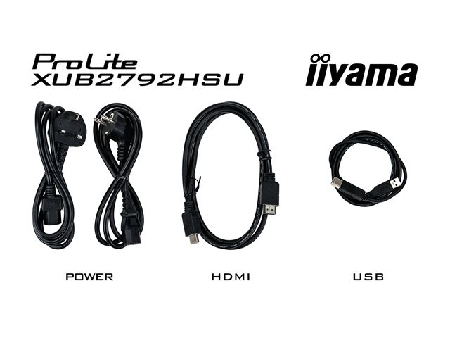 iiyama ProLite Monitor XUB2792HSU-B5 27", Black, Height Adjustable, IPS Panel, USB hub, HDMI, DP image 5