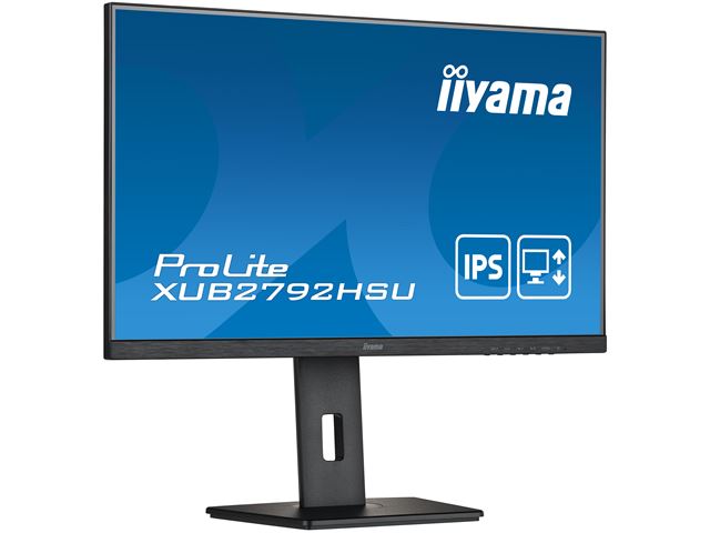 iiyama ProLite Monitor XUB2792HSU-B5 27", Black, Height Adjustable, IPS Panel, USB hub, HDMI, DP image 6
