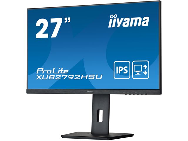 iiyama ProLite Monitor XUB2792HSU-B5 27", Black, Height Adjustable, IPS Panel, USB hub, HDMI, DP image 7