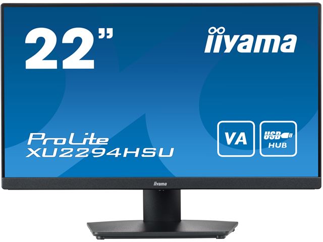 iiyama ProLite monitor XU2294HSU-B2 22" VA panel, USB hub, HDMI image 0