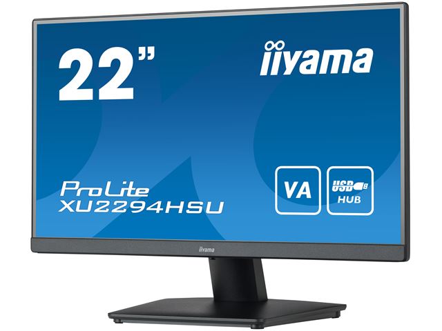 iiyama ProLite monitor XU2294HSU-B2 22" VA panel, USB hub, HDMI image 9