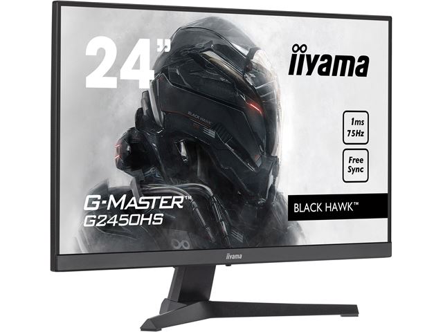 iiyama G-Master Black Hawk gaming monitor G2450HS-B1 23.8" Black, VA, 75Hz, 1ms, FreeSync, HDMI, Display Port image 1