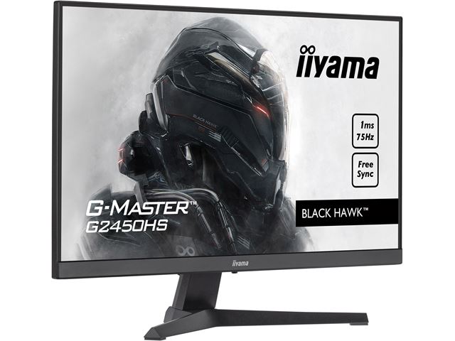 iiyama G-Master Black Hawk gaming monitor G2450HS-B1 23.8" Black, VA, 75Hz, 1ms, FreeSync, HDMI, Display Port image 2