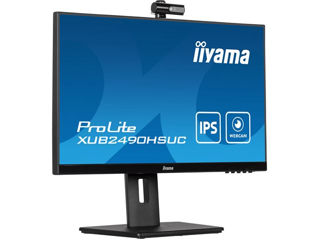 iiyama ProLite monitor XUB2490HSUC-B5 24" IPS, FHD webcam and microphone, Height Adjustable, 3-side borderless design image 4