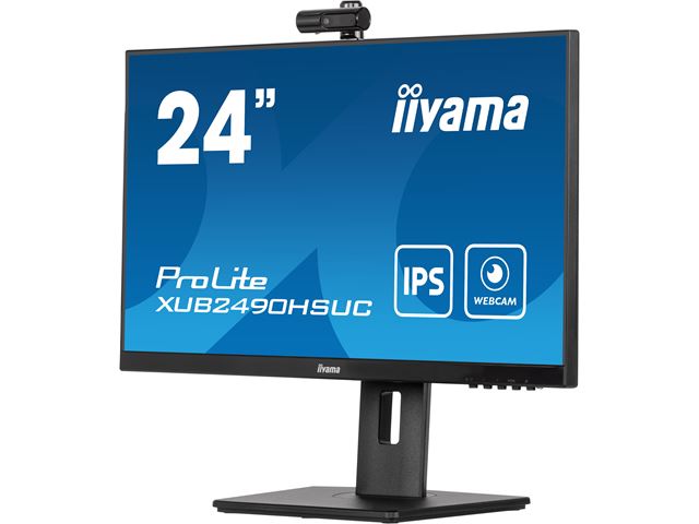 iiyama ProLite monitor XUB2490HSUC-B5 24" IPS, FHD webcam and microphone, Height Adjustable, 3-side borderless design image 6