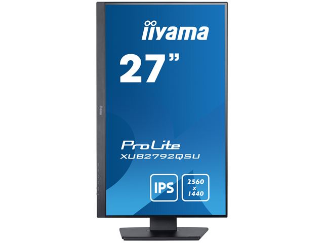 iiyama ProLite monitor XUB2792QSU-B5 27" IPS, 2560x1440, FreeSync, 3-side borderless, Black, HDMI, Display Port, USB Hub, Height Adjustable image 1